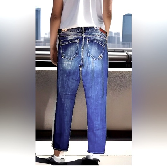 👖EXPRESS JEANS👖SKINNY MID RISE STRETCH JEANS EUC💥 - Picture 2 of 10